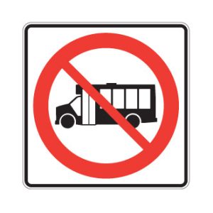 Accès interdit aux minibus