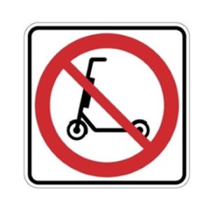 Accès interdit aux trottinettes électriques