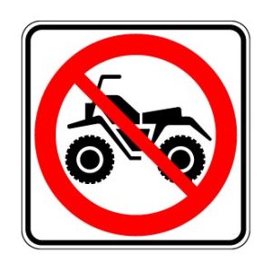 Accès interdit aux quads