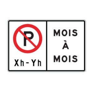 Stationnement réglementé pendant la période hivernale