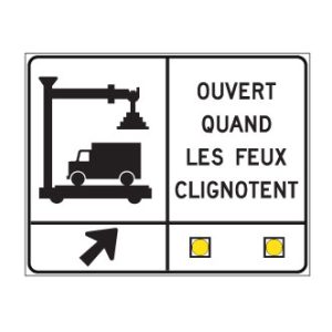 Ouvert quand les feux clignotent