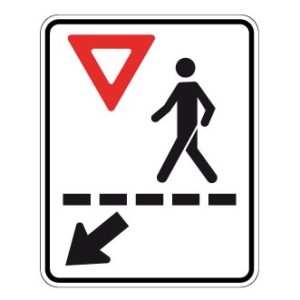 Passage pour piétons vers la gauche