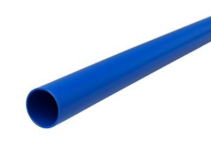 Poteau rond de 2.375" peint poudre BLEU 8 pi 6''