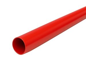 Poteau rond de 2.375" peint poudre rouge 10 pi 6''