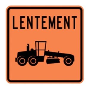 Lentement, niveleuse