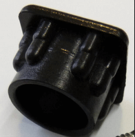 Capuchon noir pour poteau carré 1'' X 1'' en alum. ou acier galv.