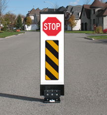 Balise PED-ZONE pour réduction de vitesse Blanc