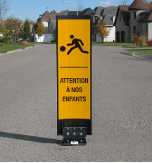 Balise PED-ZONE pour réduction de vitesse Jaune