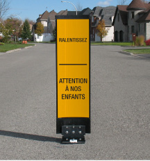 Balise PED-ZONE pour réduction de vitesse Jaune