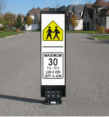 Balise PED-ZONE pour réduction de vitesse