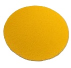 Rondelles prémarquage jaune 4" préencollé (bte de 500)