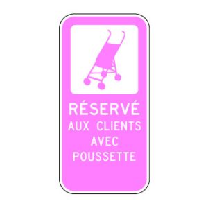 Réservé clients avec poussette