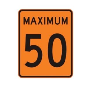 Limite de vitesse: maximum 50