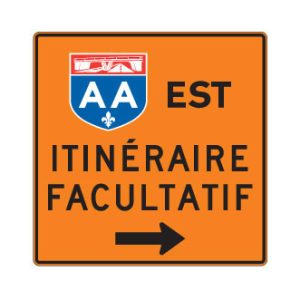 Itinéraire facultatif avec direction