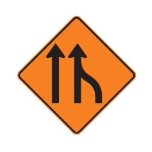 Fusion de 3 voies à 2 voies à gauche