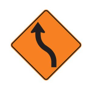 Déviation de la voie vers la gauche