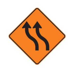 Déviation de 2 voies vers la gauche