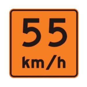Vitesse recommandée 55 km/h