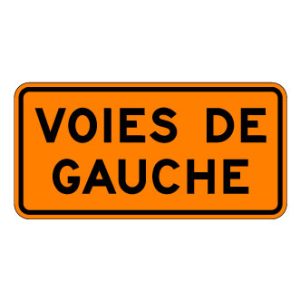 Pannonceau voies de gauche