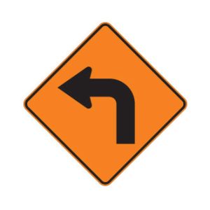 Virage à gauche 90°