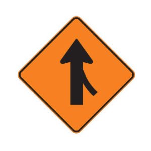 Voie convergente à droite