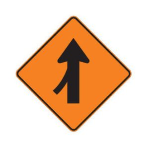 Voie convergente à gauche