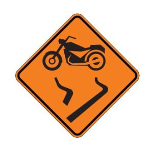 Chaussée glissante (motocyclette)