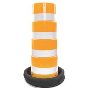 Balise conique 35.50"  orange bandes: orange G.D. et blanc H.I.