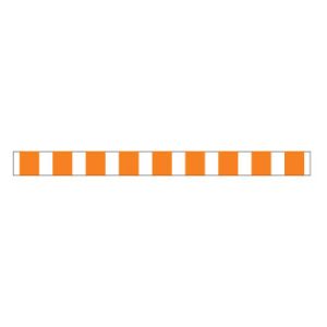 Planche de barricade en PVC de 2 po. x 6 po. x 8 pieds. HI recto/verso