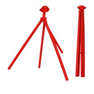 Support à panneau en acier ROUGE à trois pieds